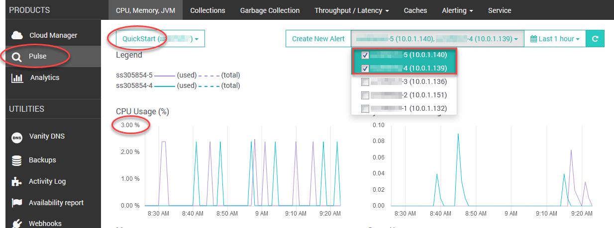 SearchStax Managed Solr Quick Start Pulse