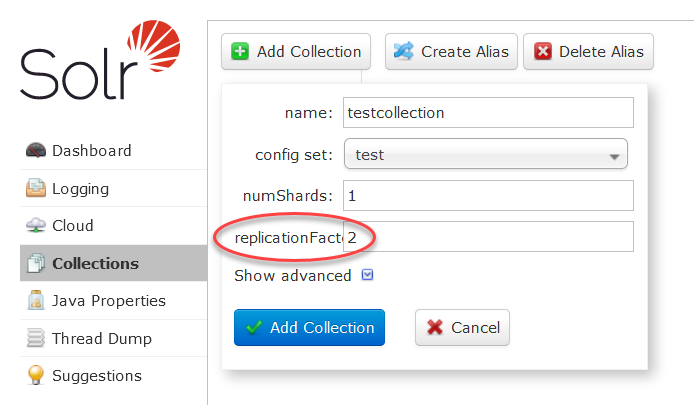 SearchStax Managed Solr Quick Start  Create Collection