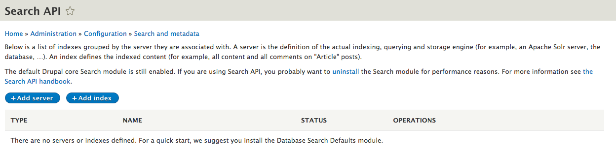 SearchStax Solr Drupal Add Index