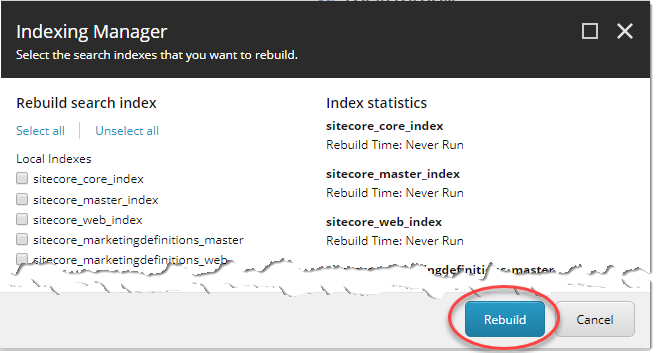 SearchStax Solr Sitecore 9.0 rebuild