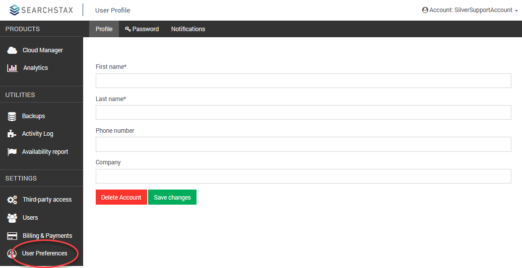 SearchStax Managed Solr Free Trial Billing Page