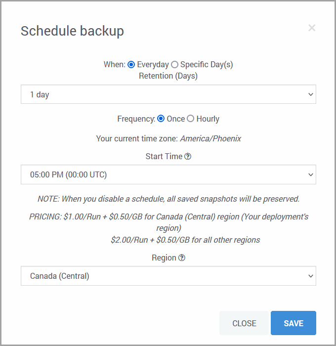 Schedule Backup
