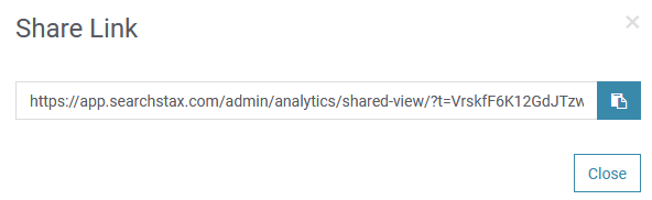 SearchStax Analytics Shared Link
