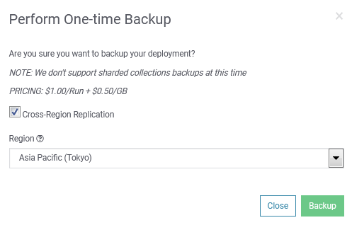 SearchStax Backup Confirmation