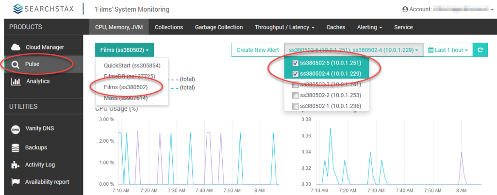 SearchStax Pulse Monitoring