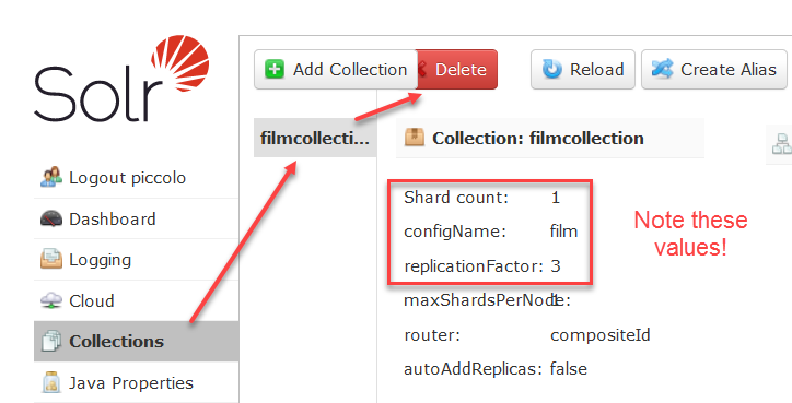 SearchStax Empty Solr Index