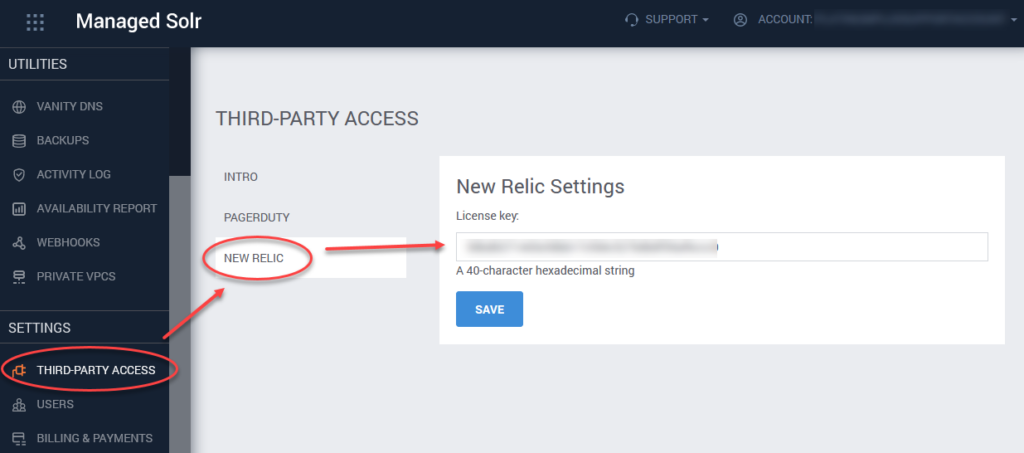 SearchStax New Relic Integration