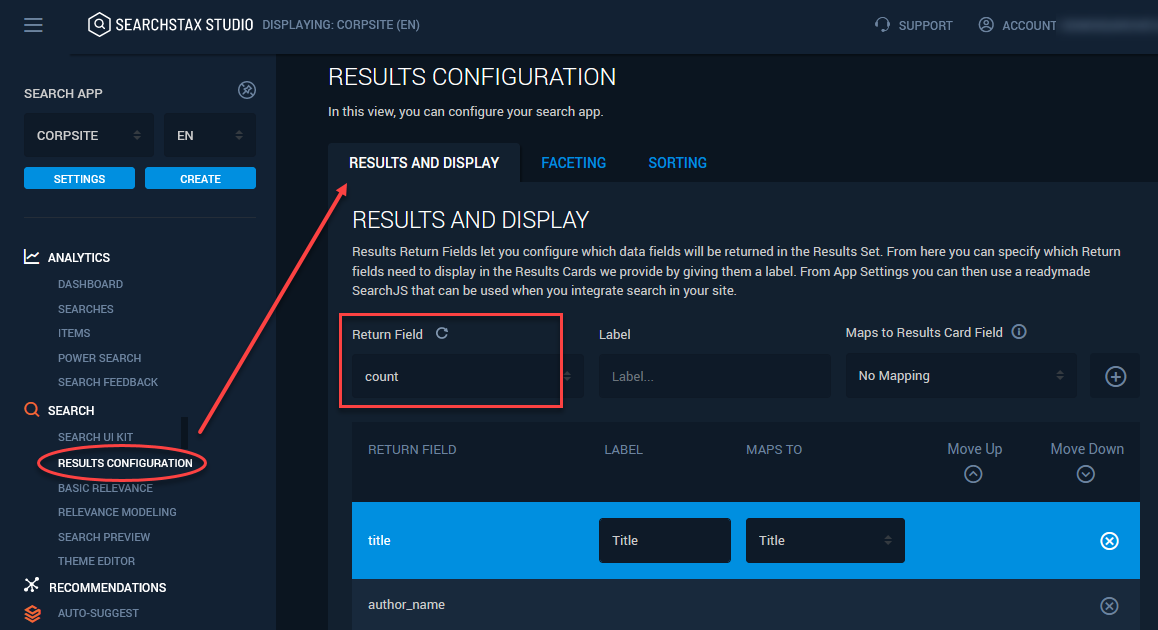 Results Configuration