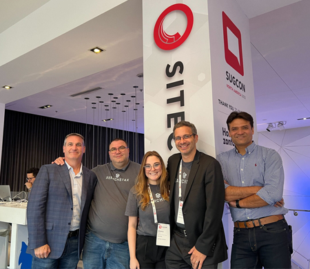 SearchStax team members at an exhibition