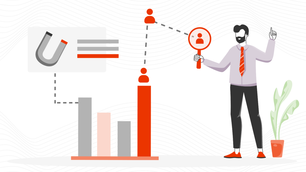 Marketer looking at analytics