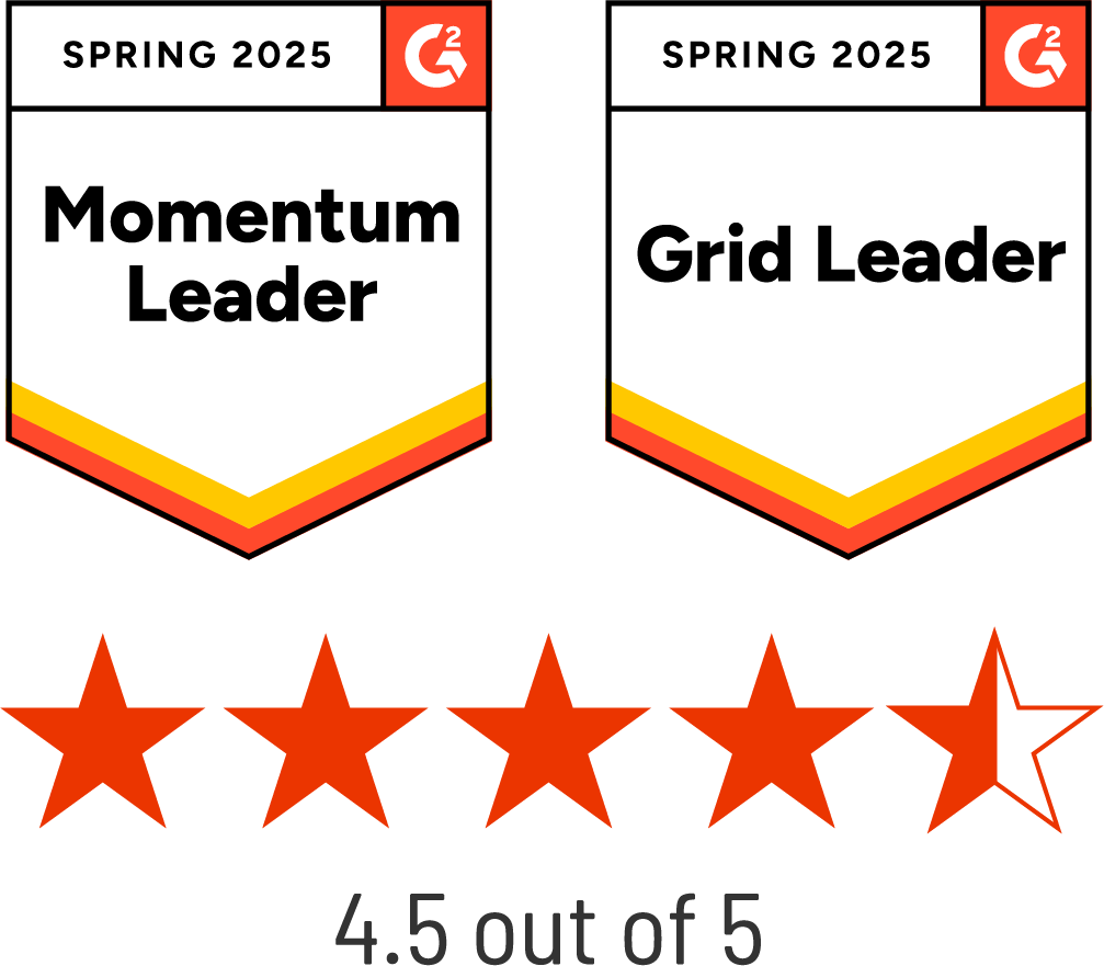 Spring G2 Enterprise and Momentum Leader Grid Badges