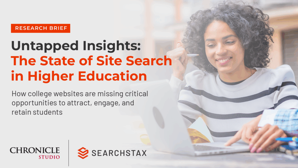 cover page for The State of Site Search in Higher Education Report