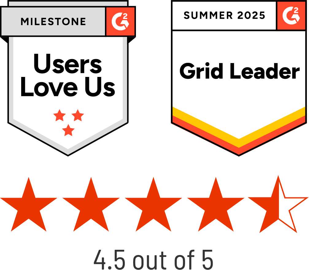 G2 Summer 2025 Awards – Users Love Us, Grid Leader Recognition, and 4.5 Star Rating