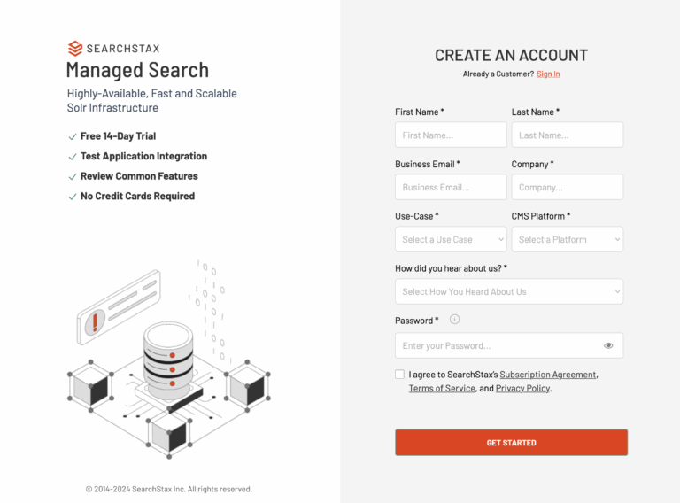 SearchStax Managed Search - Free Trial