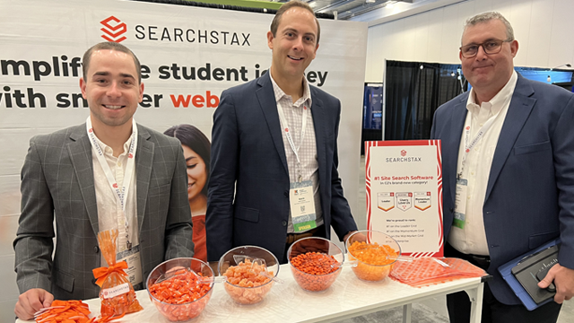 SearchStax Team at Exhibition Booth